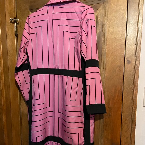 So lovely!! Dusty Rose Button Down Women's Collared Shirt Maxi Dress - Size M - Picture 4 of 15